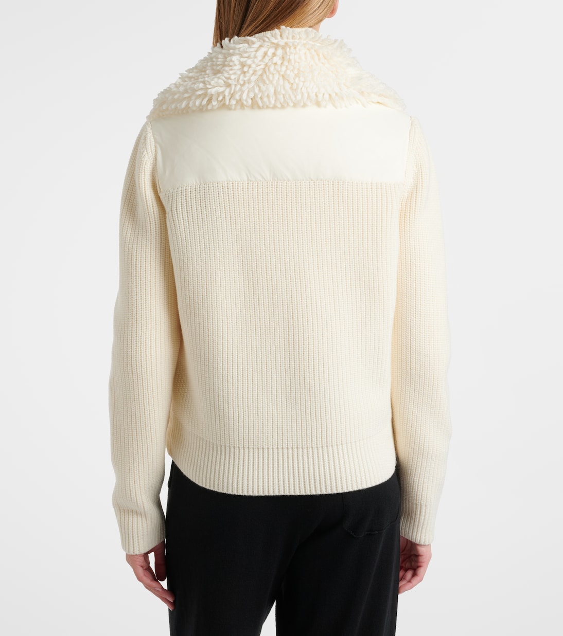 Down-paneled virgin wool cardigan | Moncler Grenoble