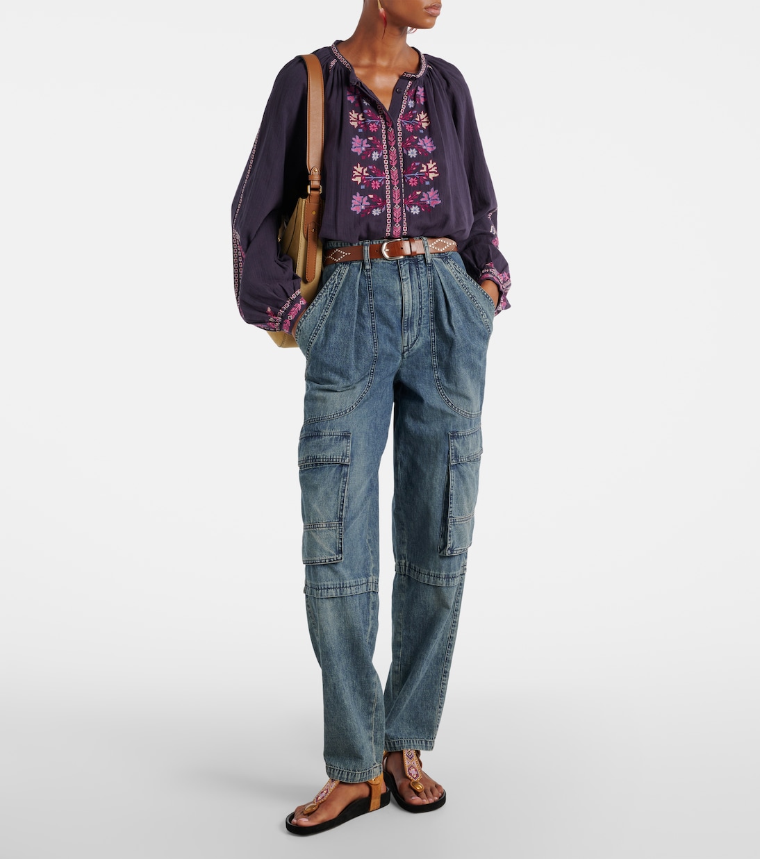 High-Rise Cargo-Jeans Nayla | Marant Etoile