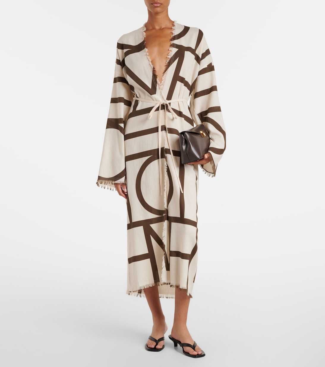 Monogram cotton beach cover-up | Toteme