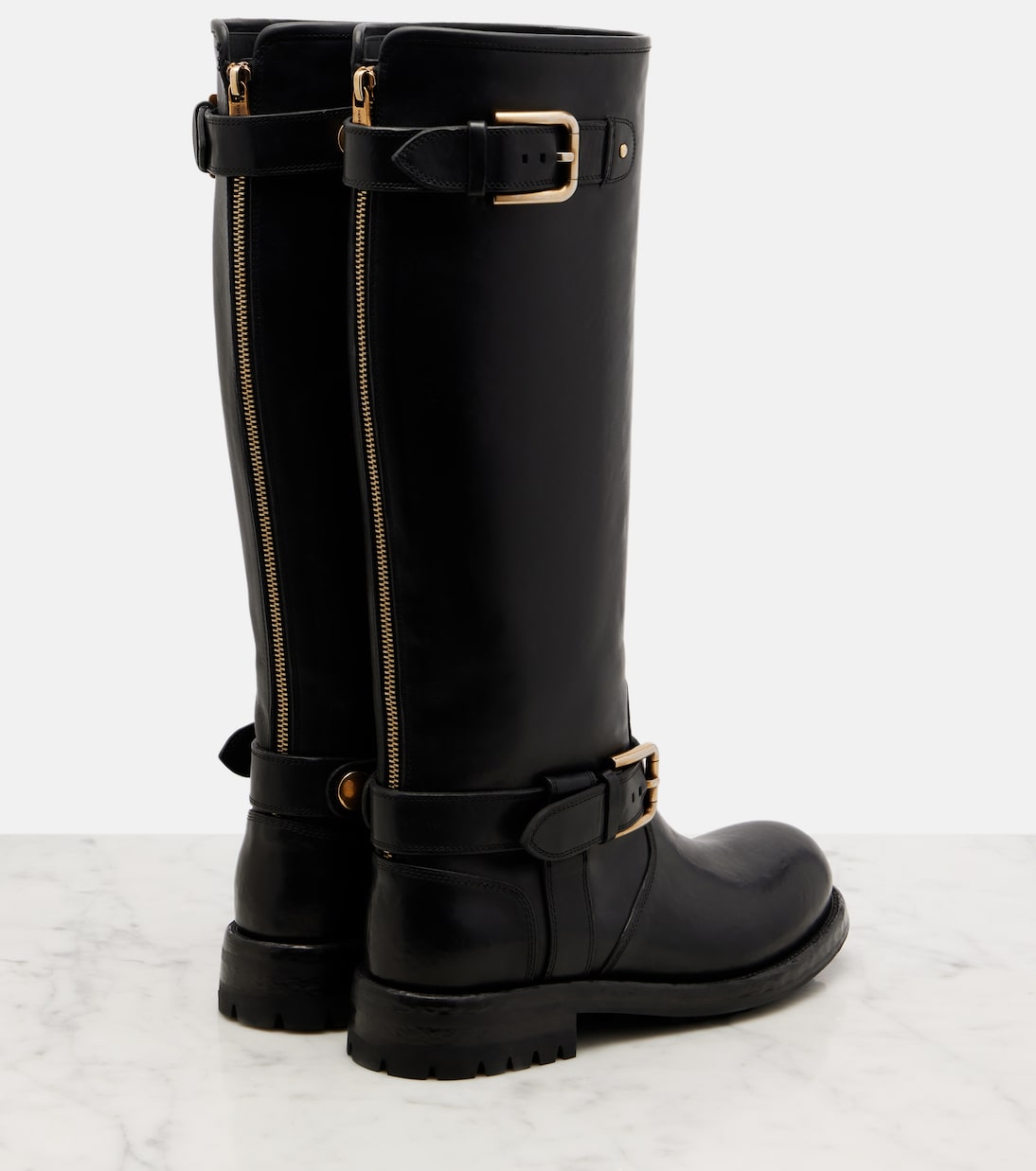 Leather biker boots | Dolce&Gabbana