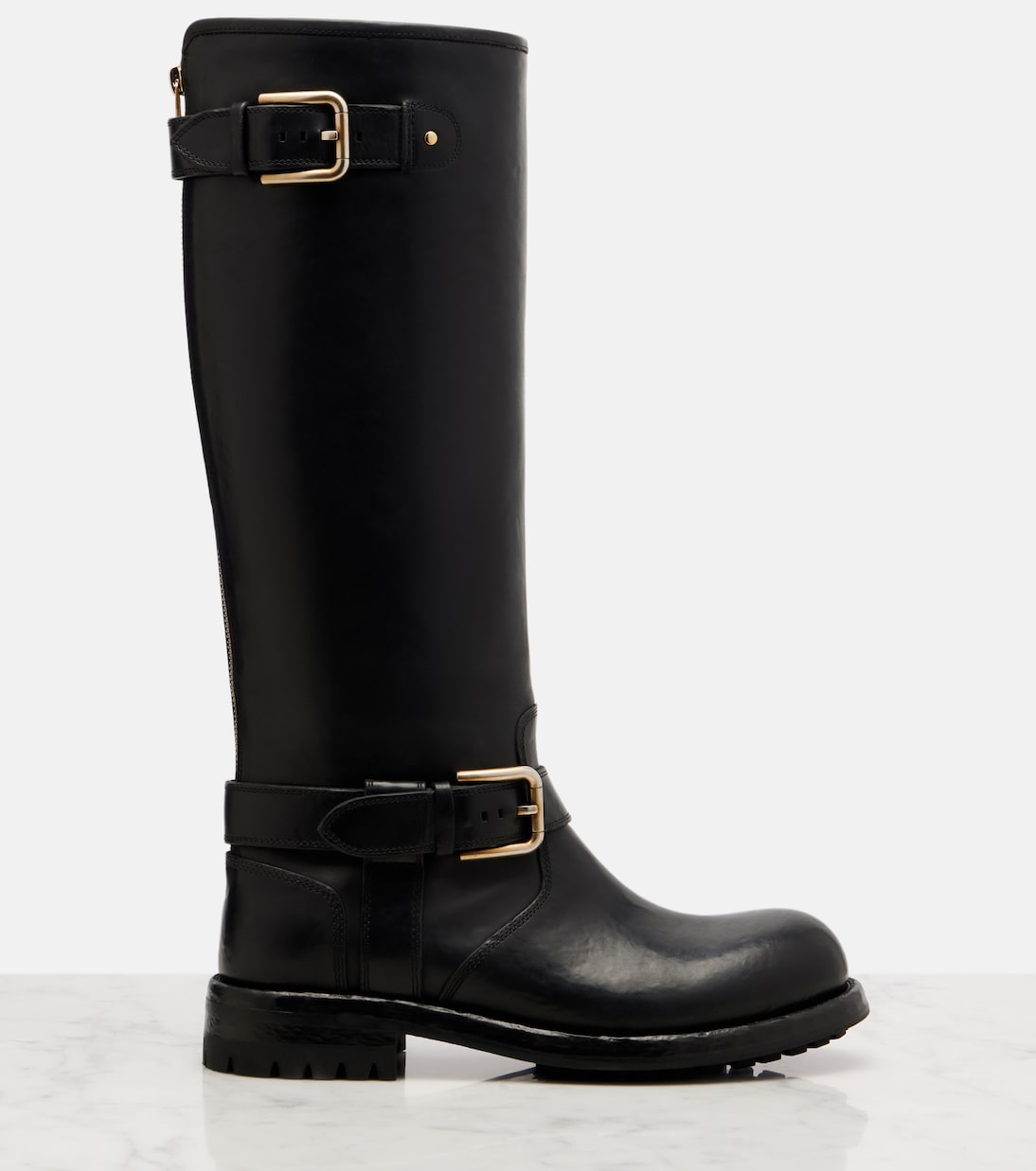 Leather biker boots | Dolce&Gabbana