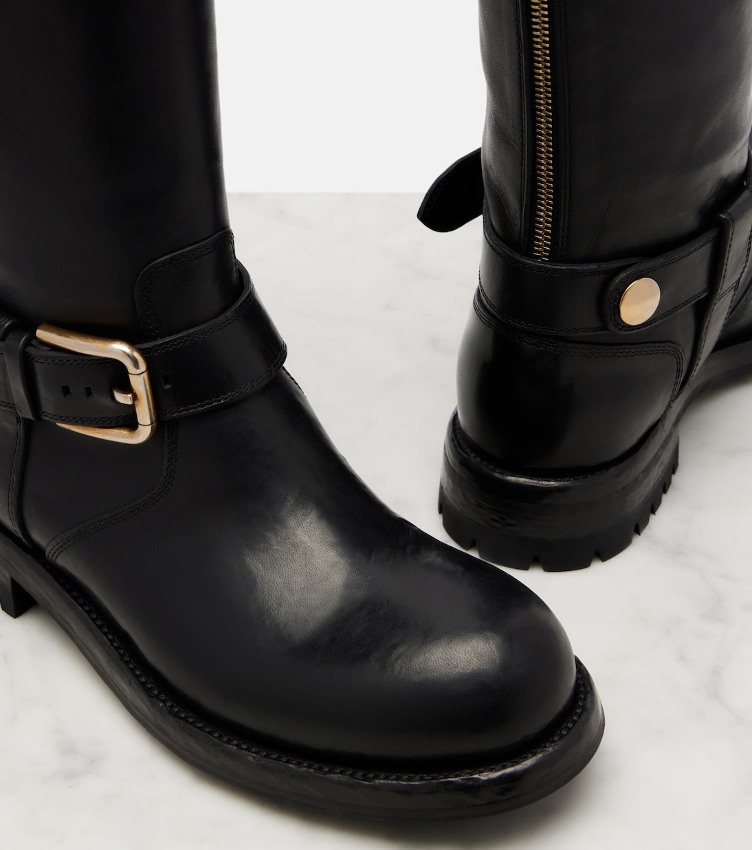 Leather biker boots | Dolce&Gabbana