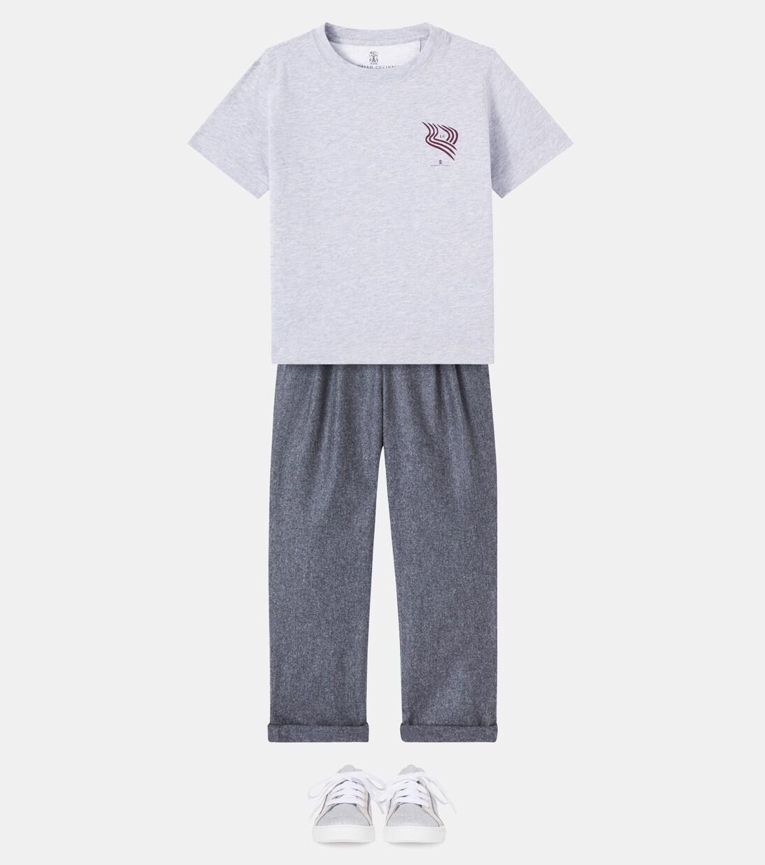 Virgin wool straight pants | Brunello Cucinelli Kids