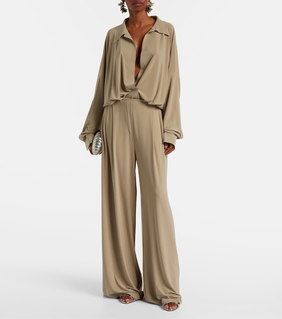 Pantaloni a gamba larga Mens | Norma Kamali