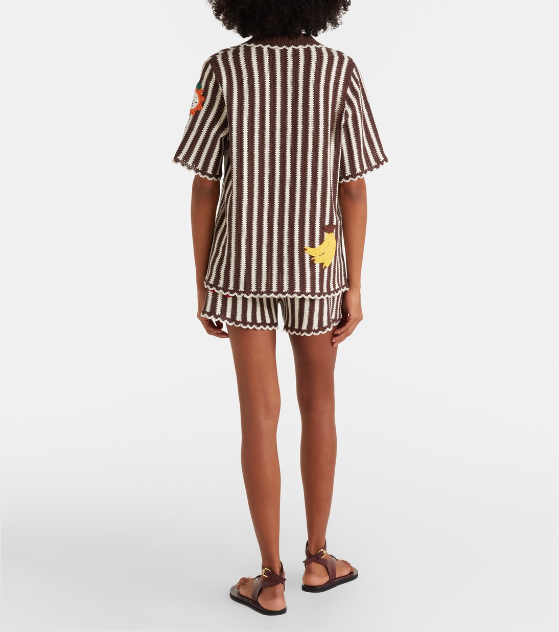 Shorts Sundae de croché de algodón bordados | Alémais