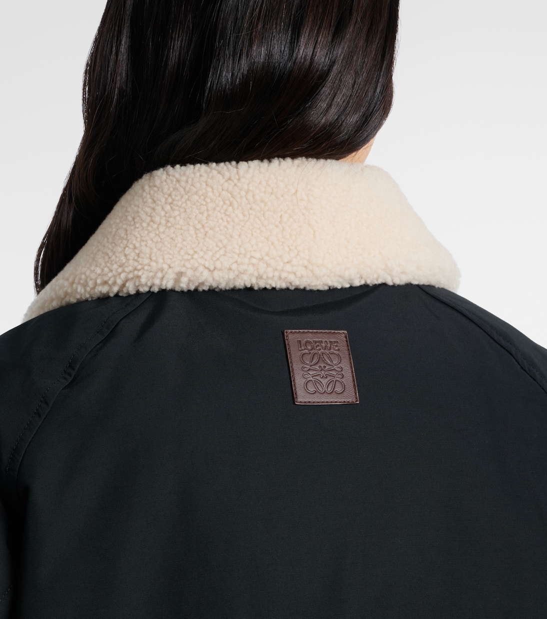 Shearling-trimmed cotton-blend jacket | Loewe