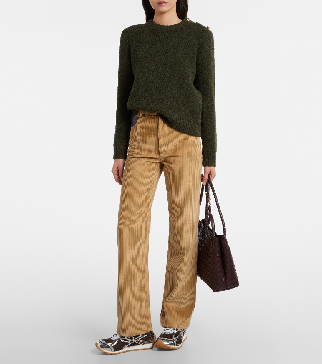 Pull Knot en bouclé de coton et laine mélangés | Bottega Veneta