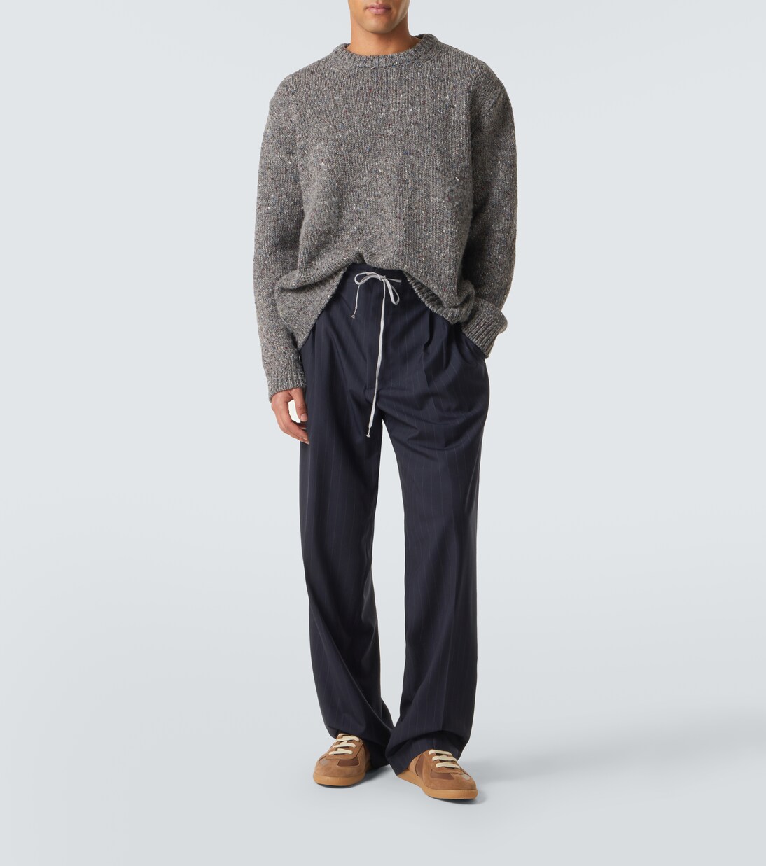 Replica leather-trimmed suede sneakers | Maison Margiela