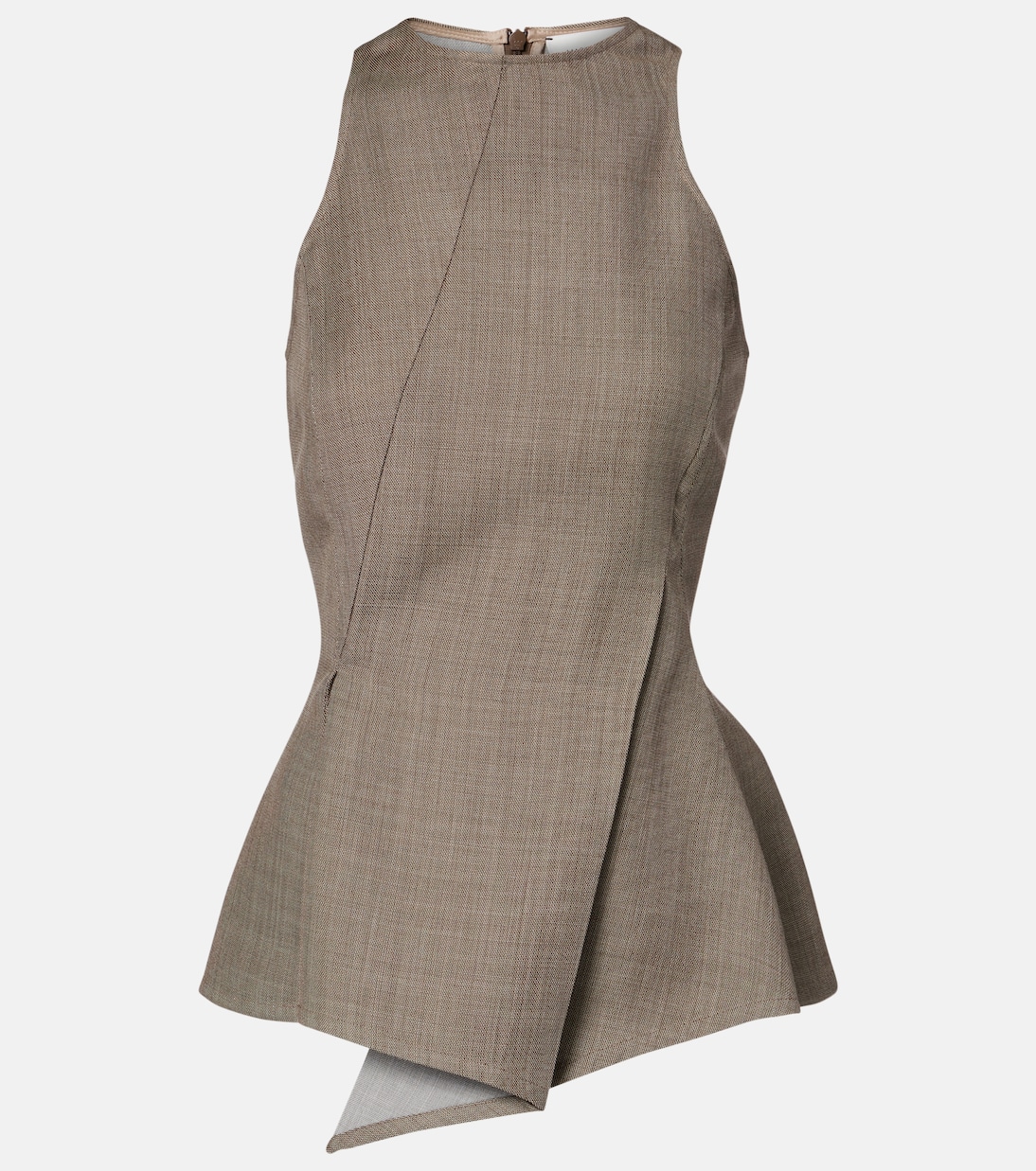 Asymmetric peplum wool top | Magda Butrym