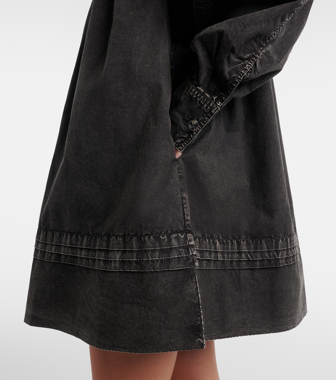 Ruffled cotton minidress | Ganni