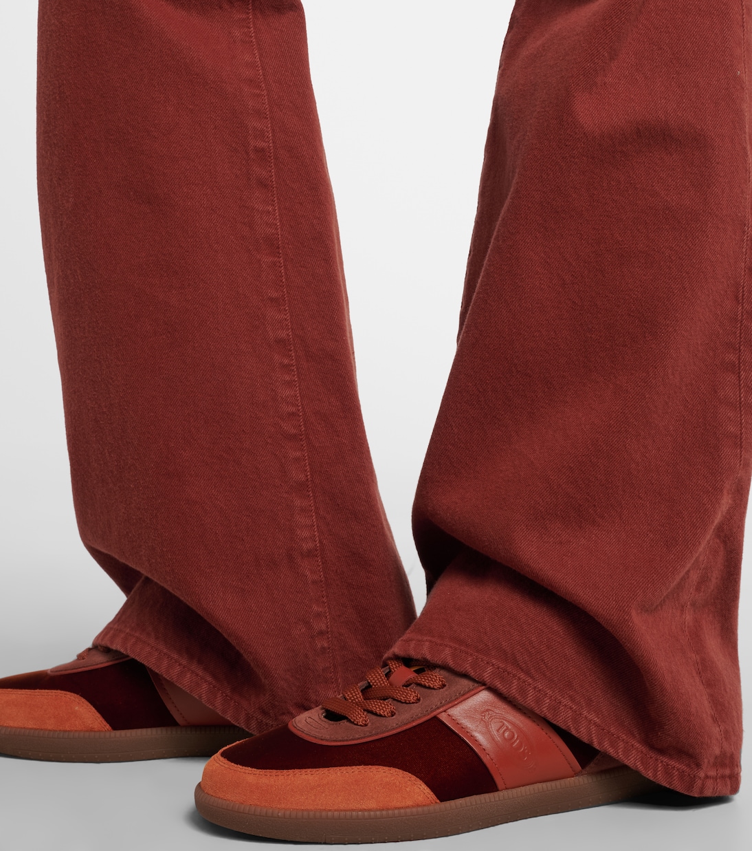 Sneakers Tabs aus Samt mit Leder | Tod's