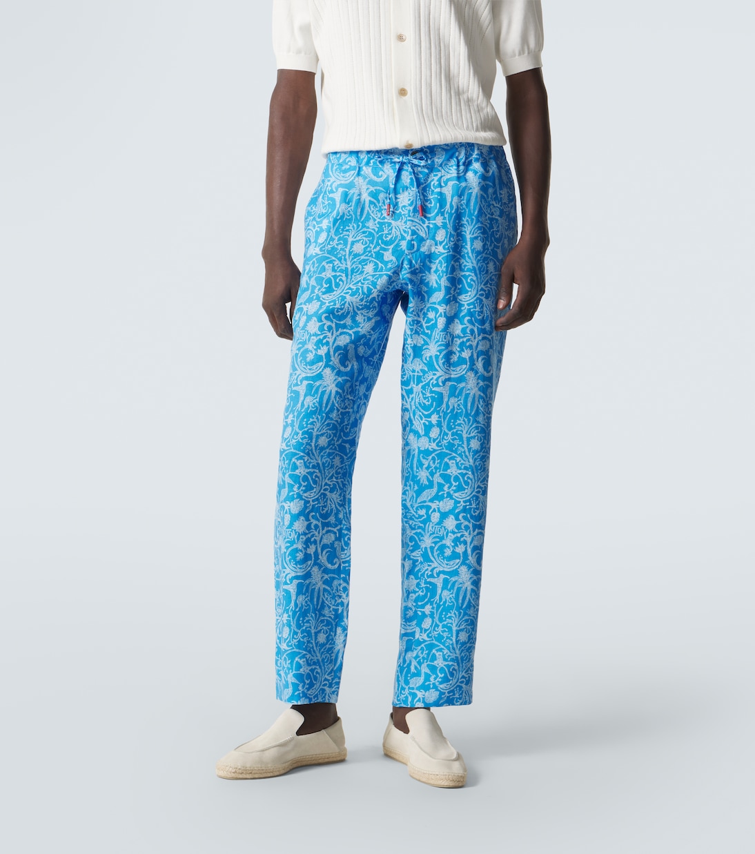 Bedruckte Hose aus Leinen | Kiton