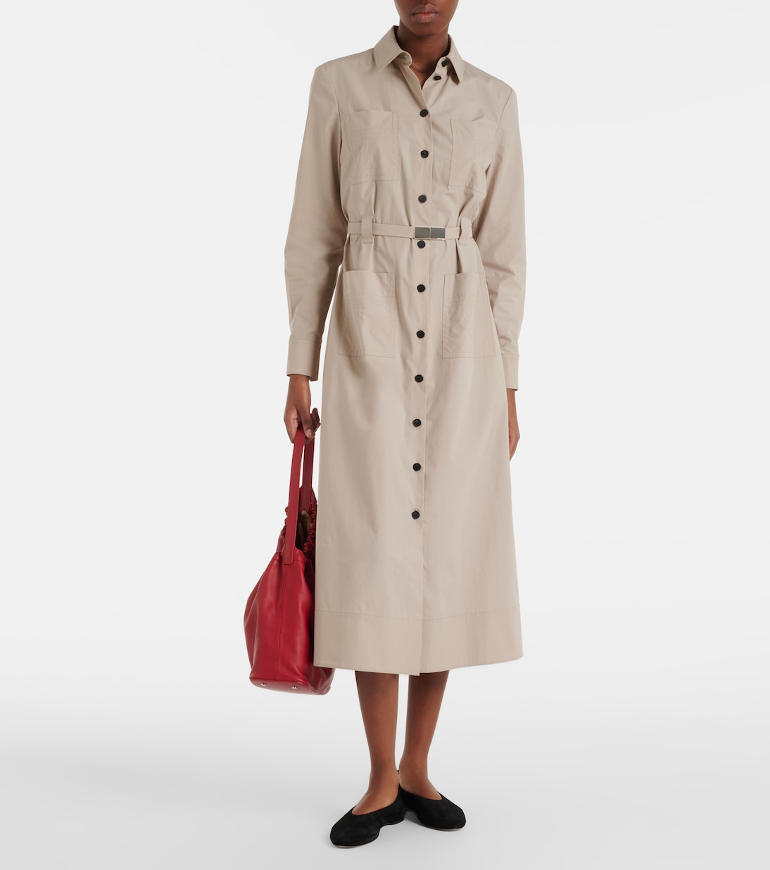 Midikleid aus einem Baumwollgemisch | Tory Burch