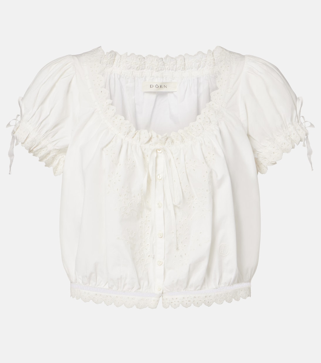 Top Nera brodé en coton | Dôen