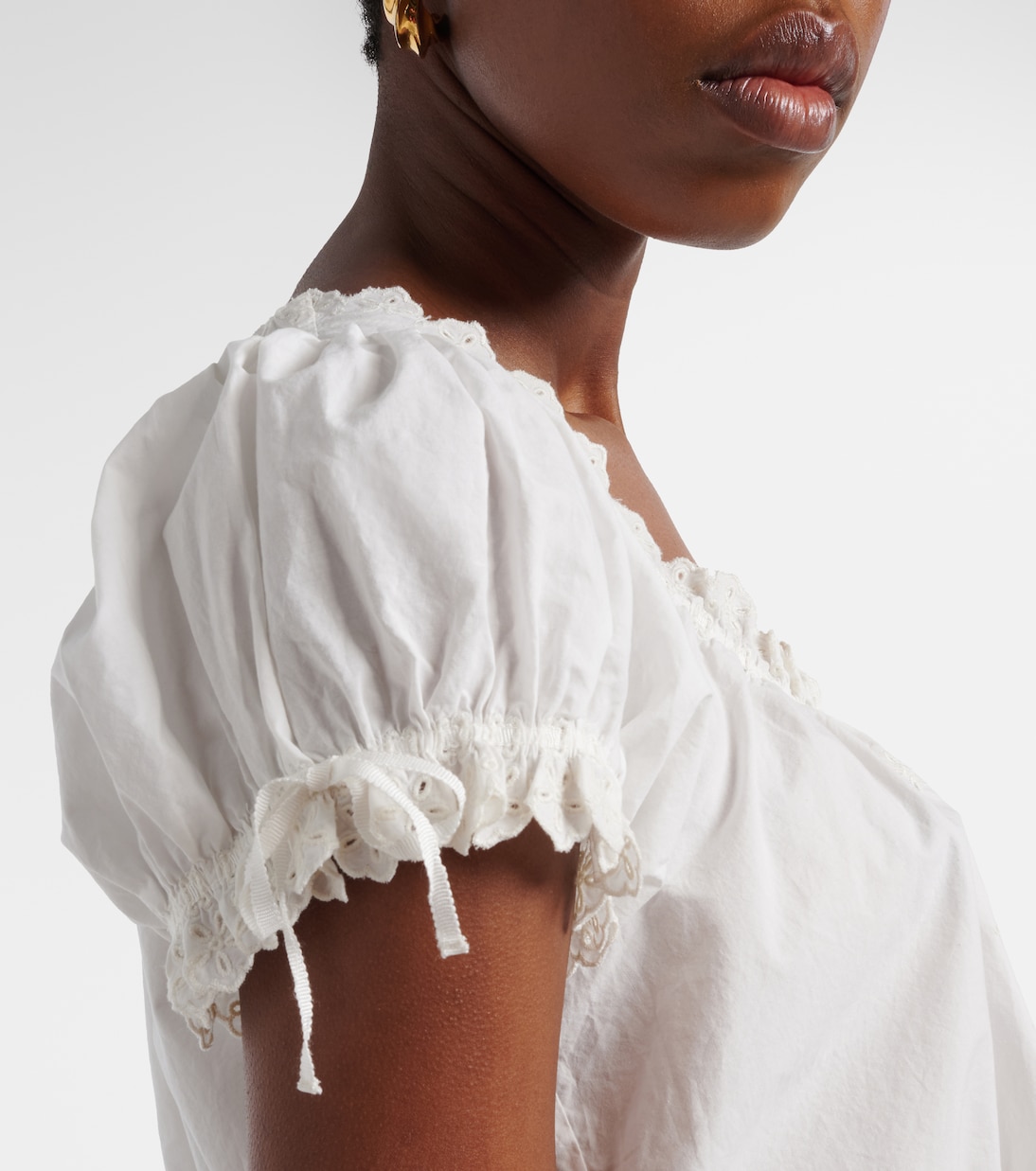 Top Nera brodé en coton | Dôen