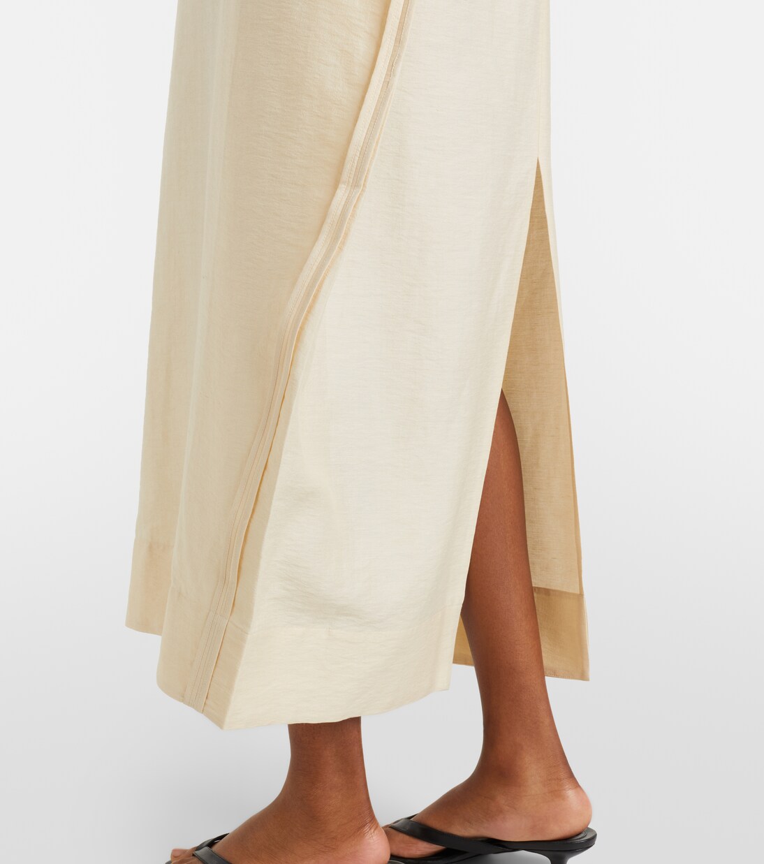 Vestido largo en mezcla de lino | Róhe