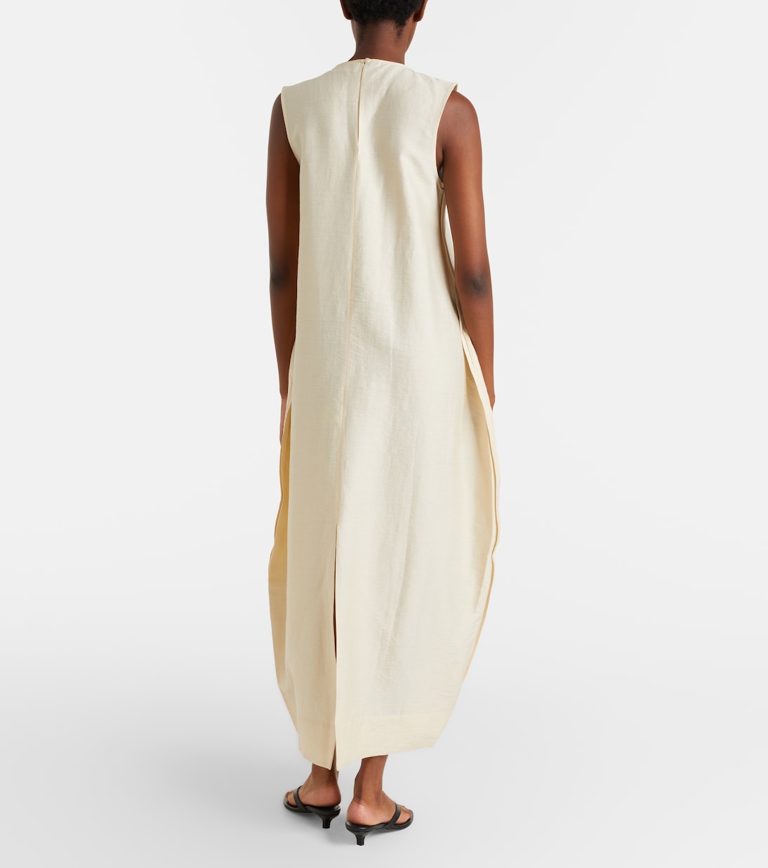 Vestido largo en mezcla de lino | Róhe