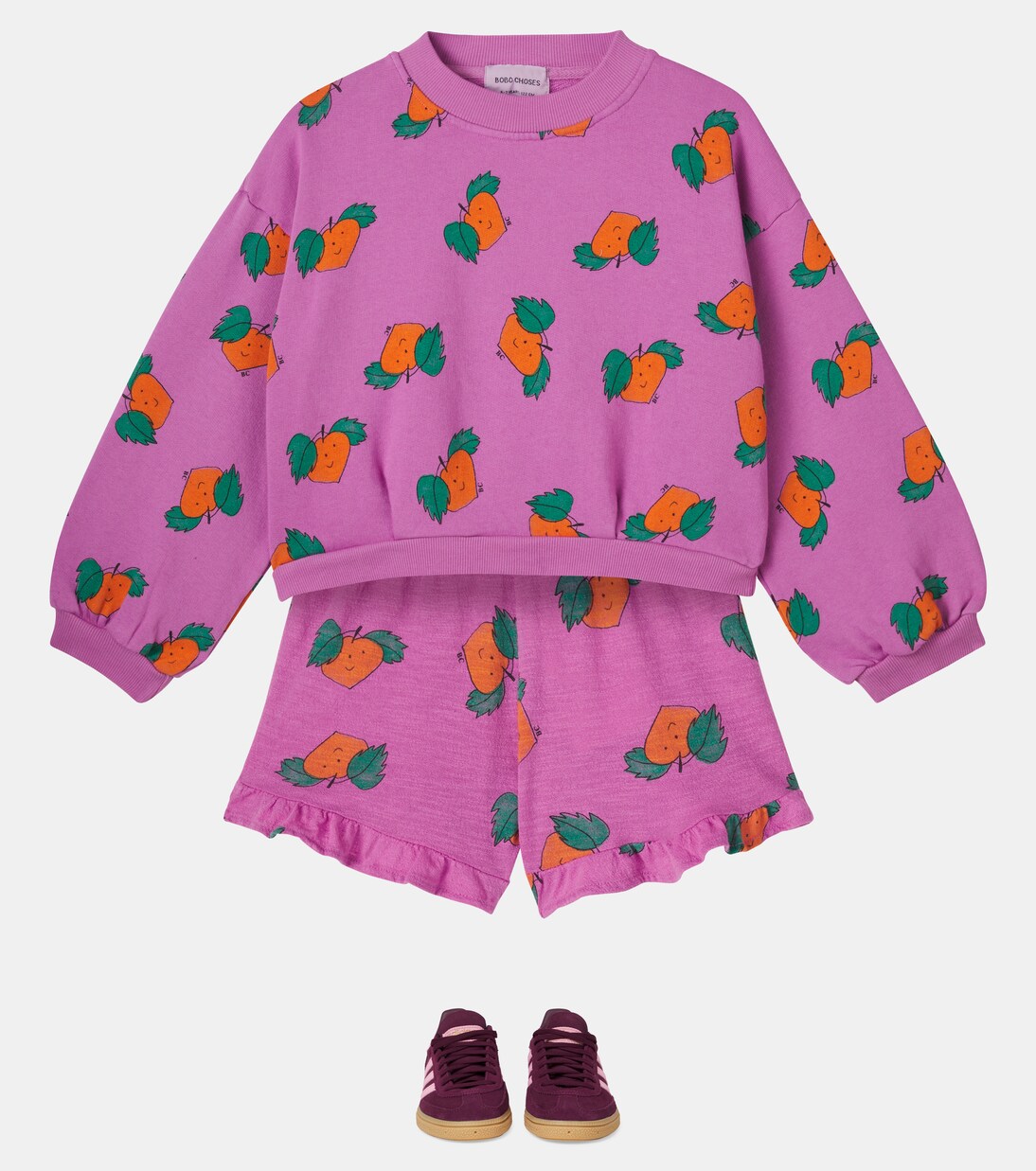 Printed ruffled cotton shorts | Bobo Choses