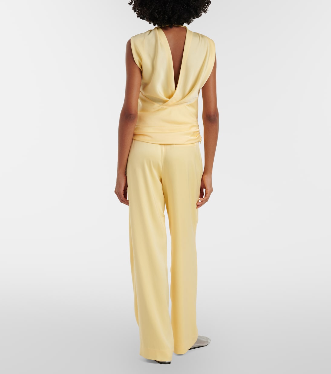 Kyra satin wide-leg pants | Simkhai