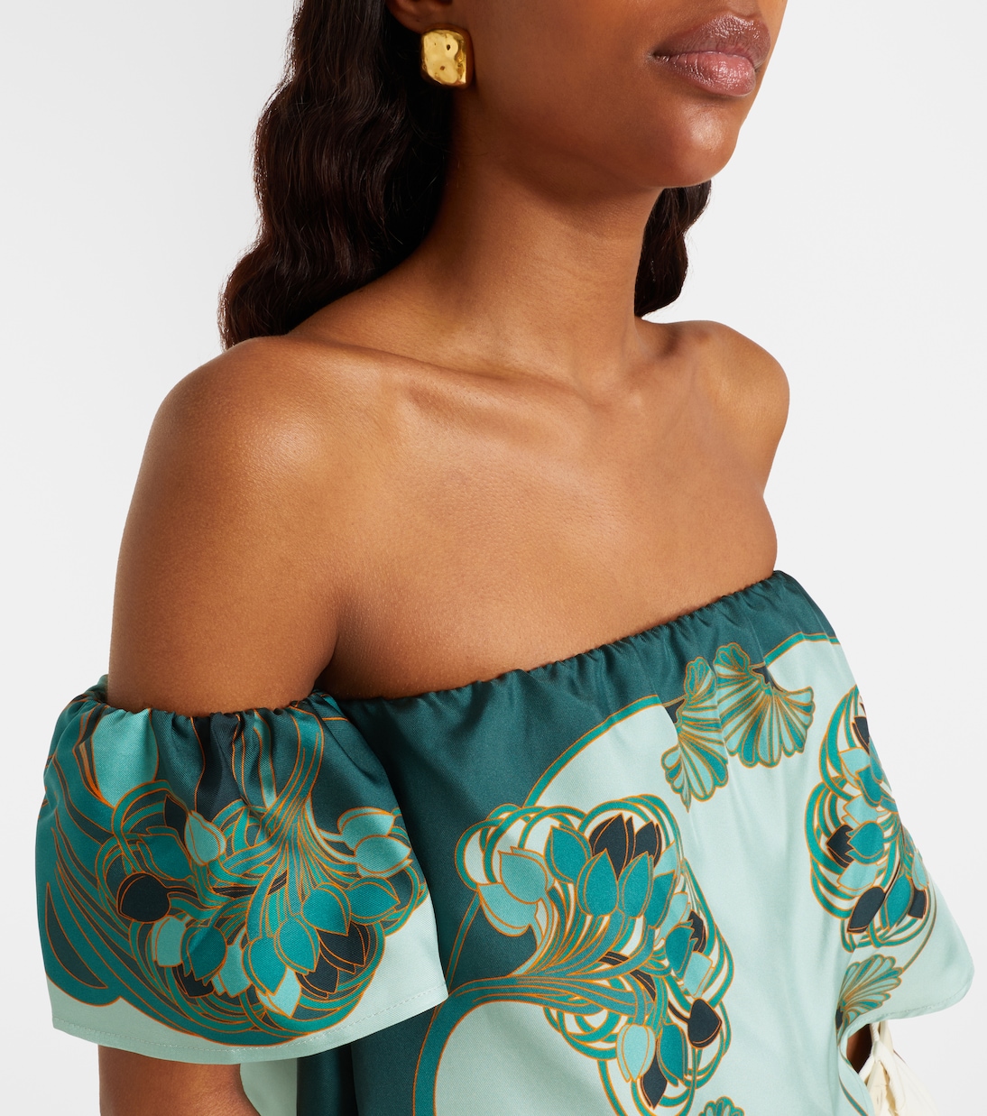 Sand Dollar printed silk top | La DoubleJ