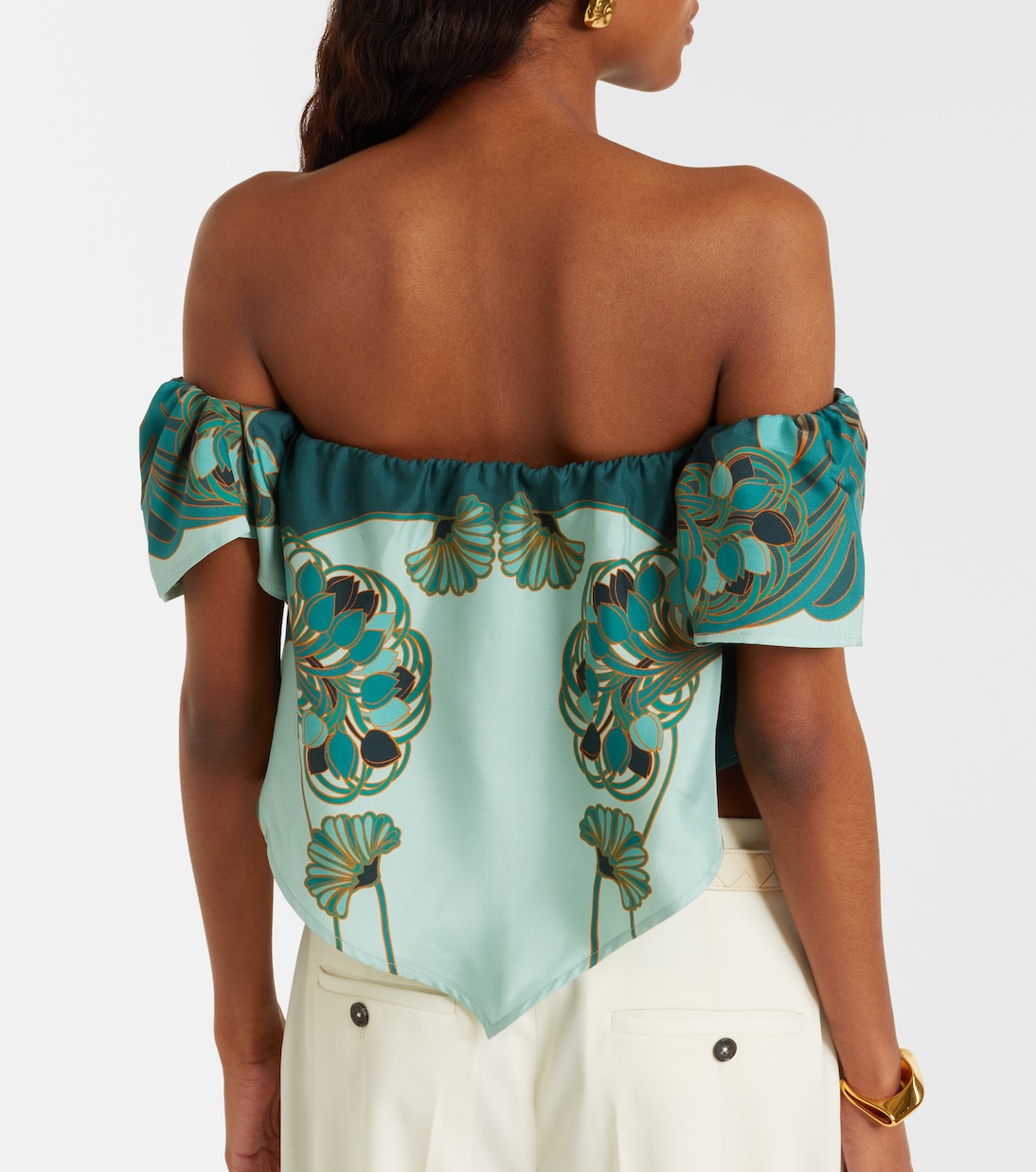 Sand Dollar printed silk top | La DoubleJ