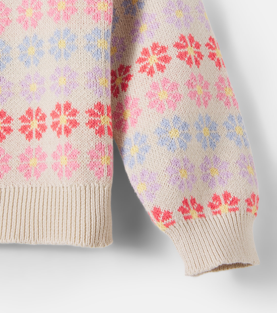 Harlow cotton jacquard sweater | Wheat