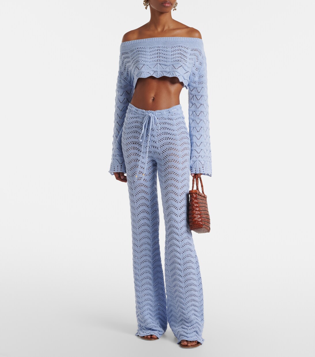 Helena crochet cotton-blend crop top | Bananhot