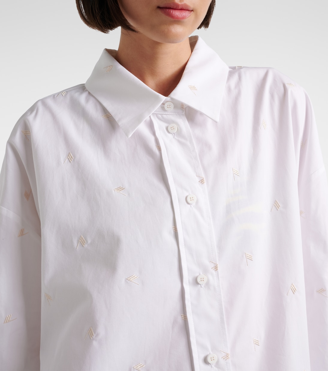 Chemise en coton mélangé à broderie | The Attico