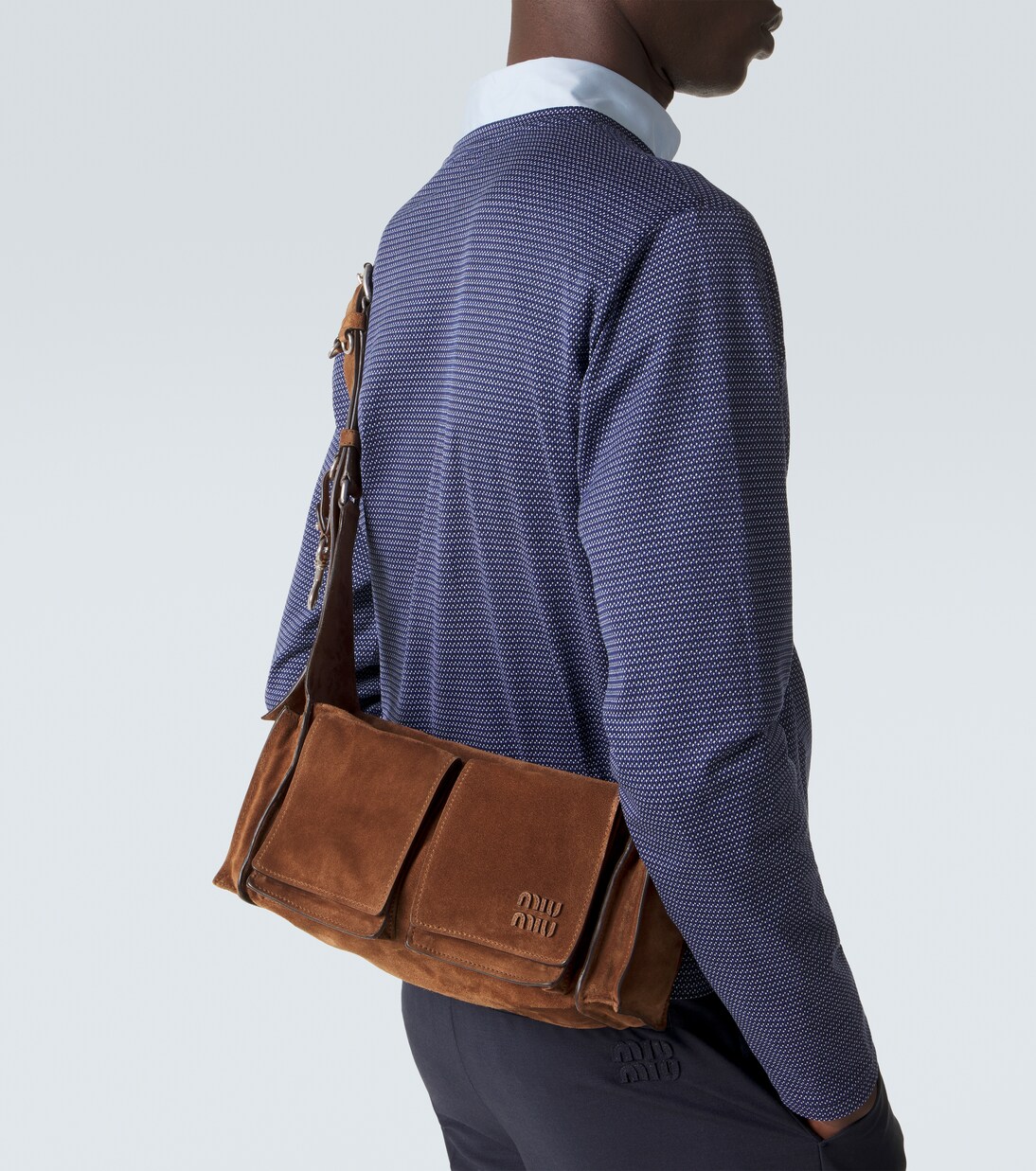 Utilitaire suede shoulder bag | Miu Miu