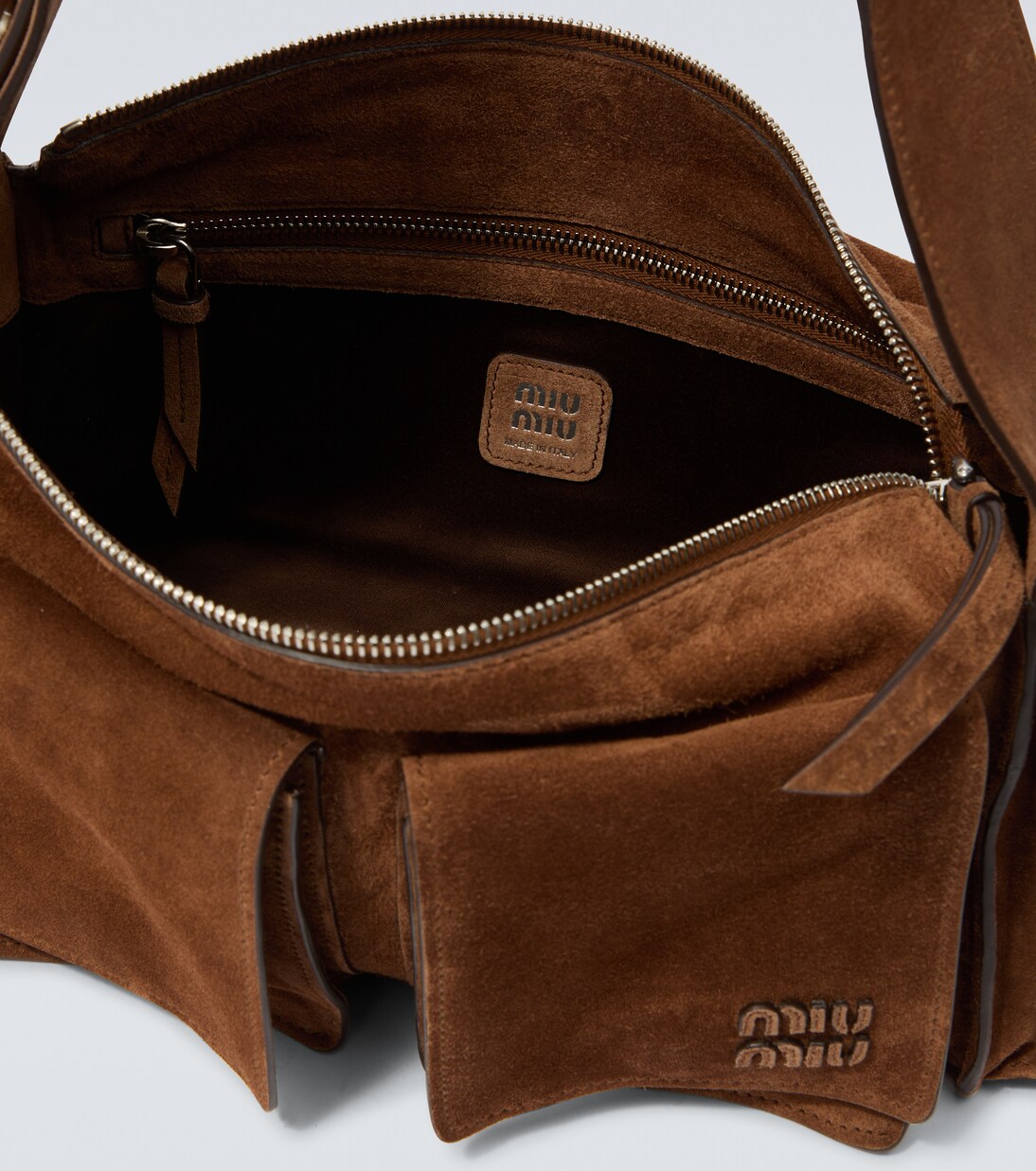 Utilitaire suede shoulder bag | Miu Miu