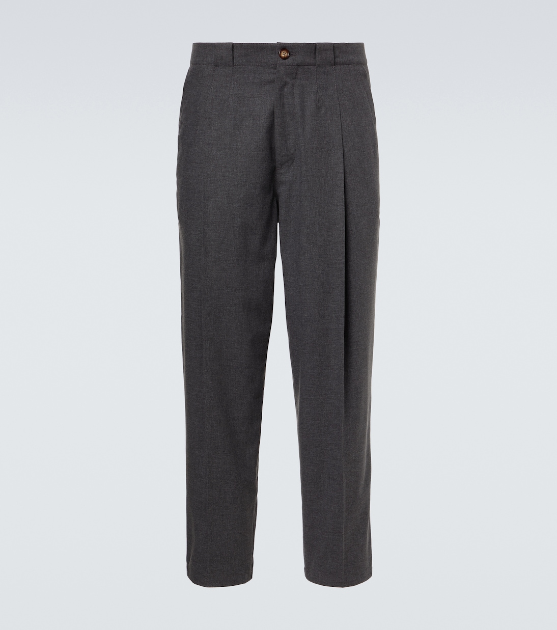 Wool, cotton and silk tapered pants | Brunello Cucinelli