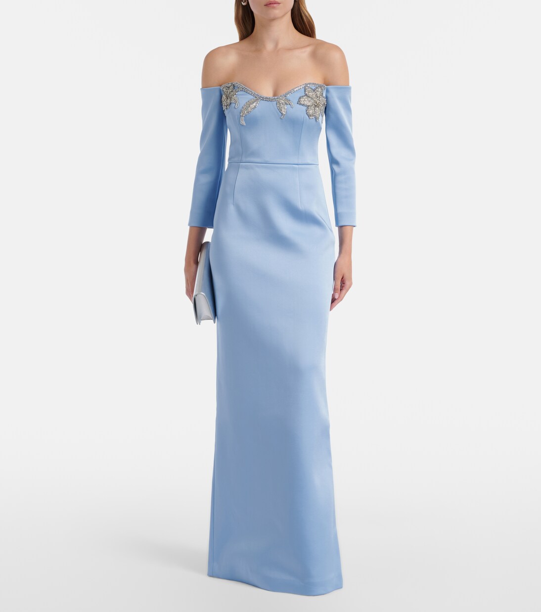 Kai embellished satin bustier gown | Rebecca Vallance