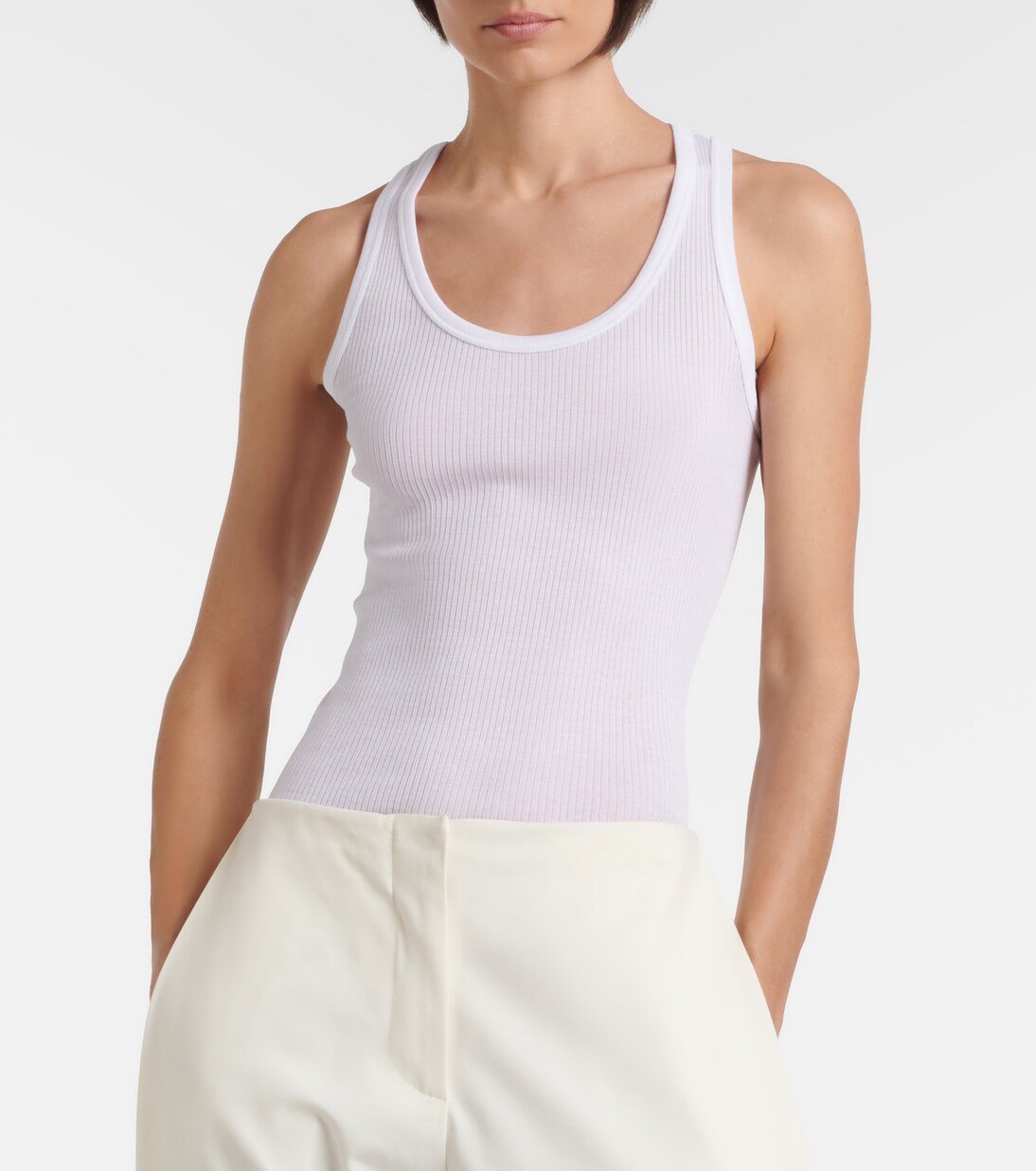 Top Cendrea in cotone a coste | The Row