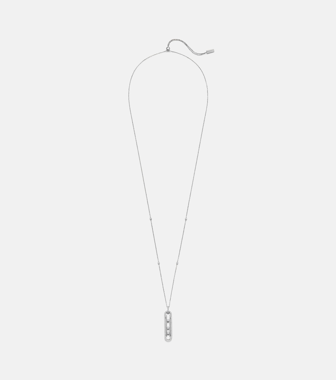 Move 10th 18kt white gold pendant necklace with diamonds | Messika