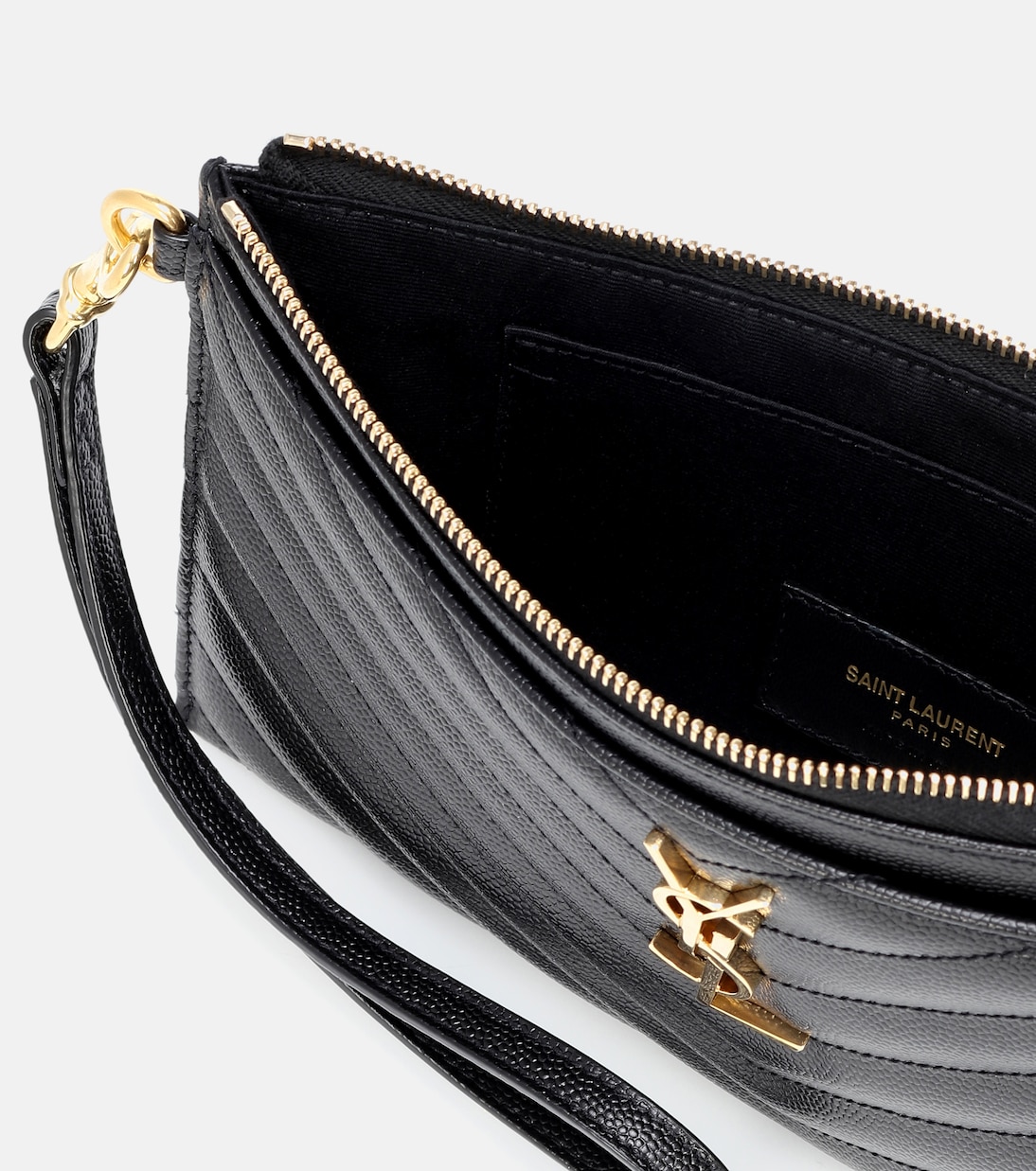 Pochette Monogram Large en cuir | Saint Laurent