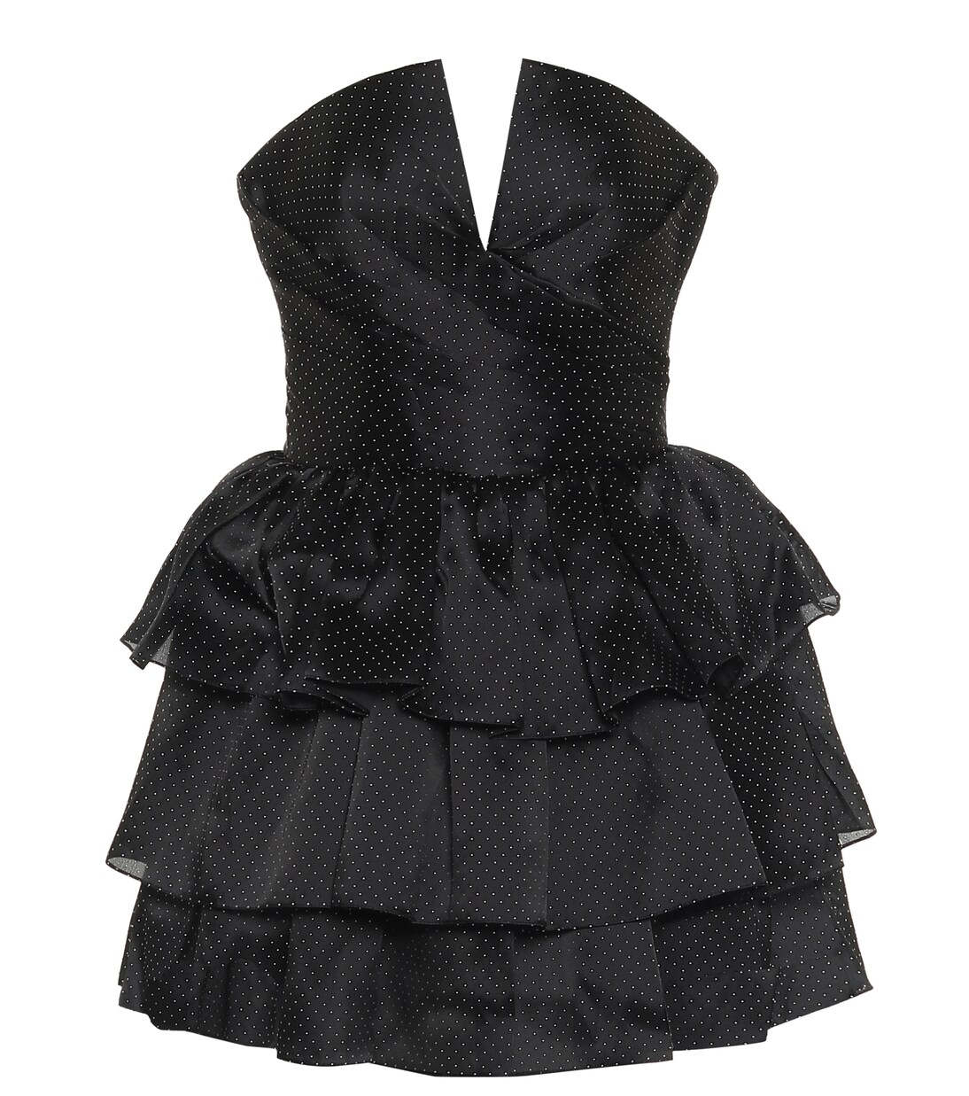 Robe bustier en soie à pois | Rasario