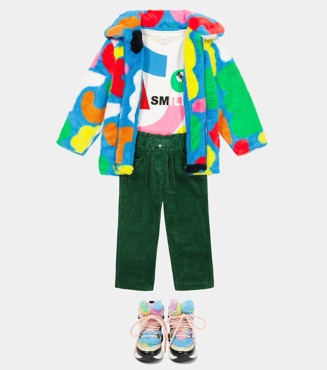 Patterned fleece coat | Stella McCartney Kids