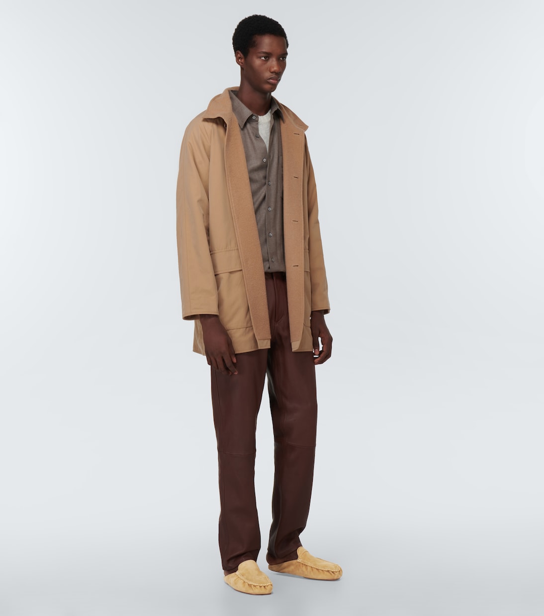 Suede moccasin slippers | Auralee