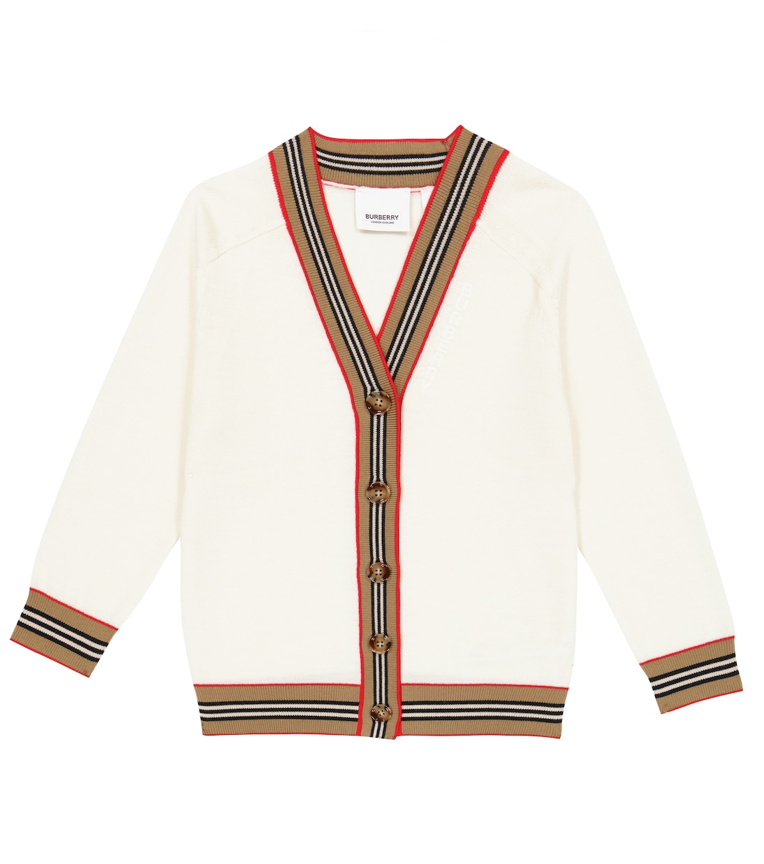 Cardigan Icon Stripe aus Wolle | Burberry Kids