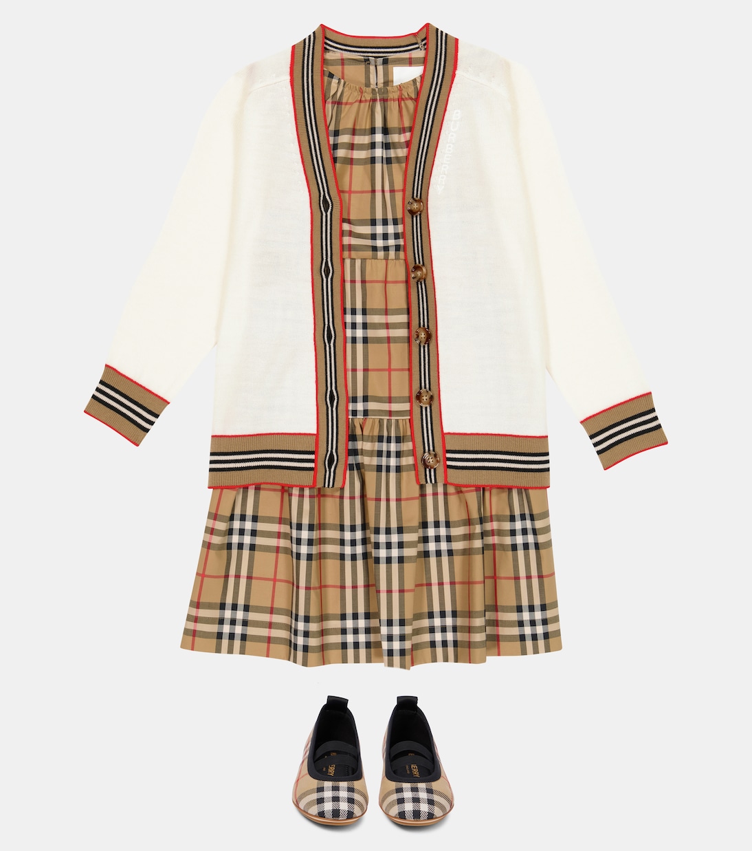 Cardigan Icon Stripe aus Wolle | Burberry Kids