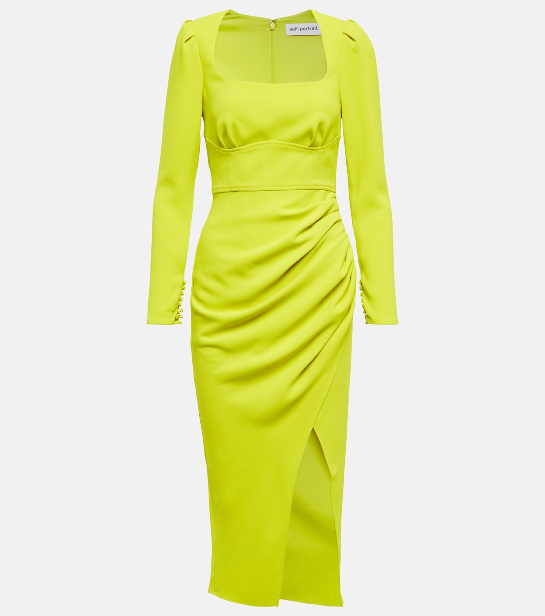 Robe midi en crêpe | Self-Portrait