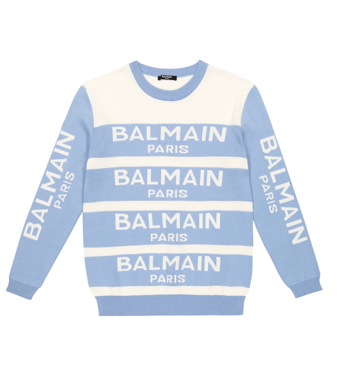 Cotton and cashmere-blend sweater | Balmain Kids