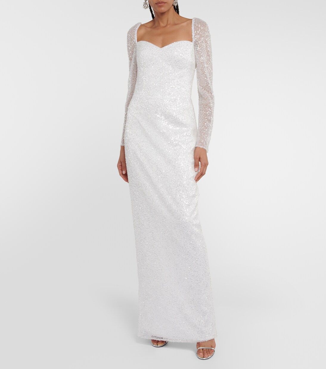 Bridal Robe Rossalind mit Pailletten | Rasario