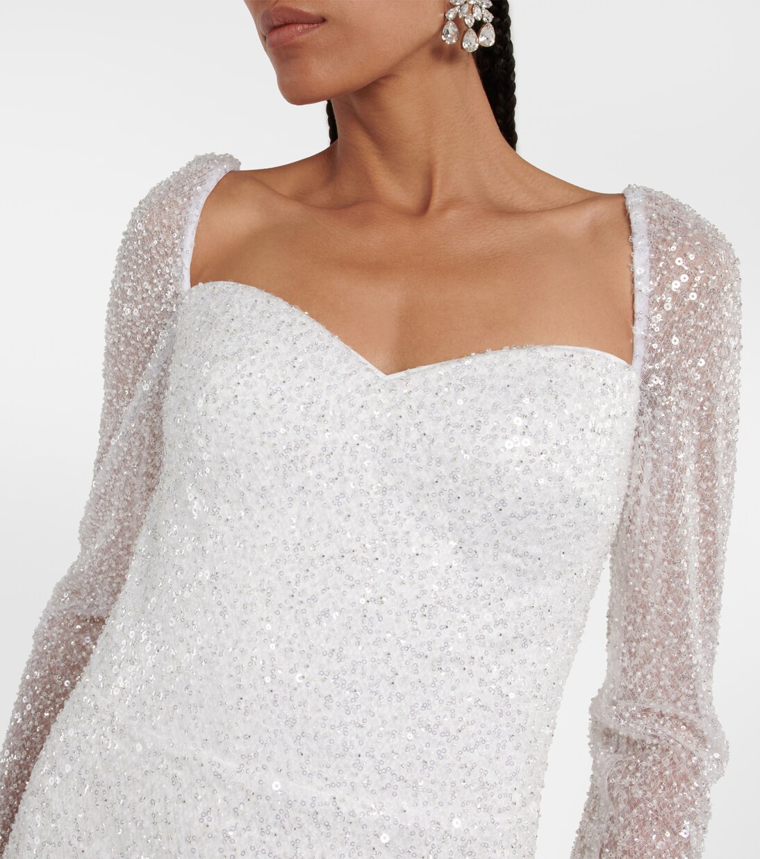 Bridal Robe Rossalind mit Pailletten | Rasario