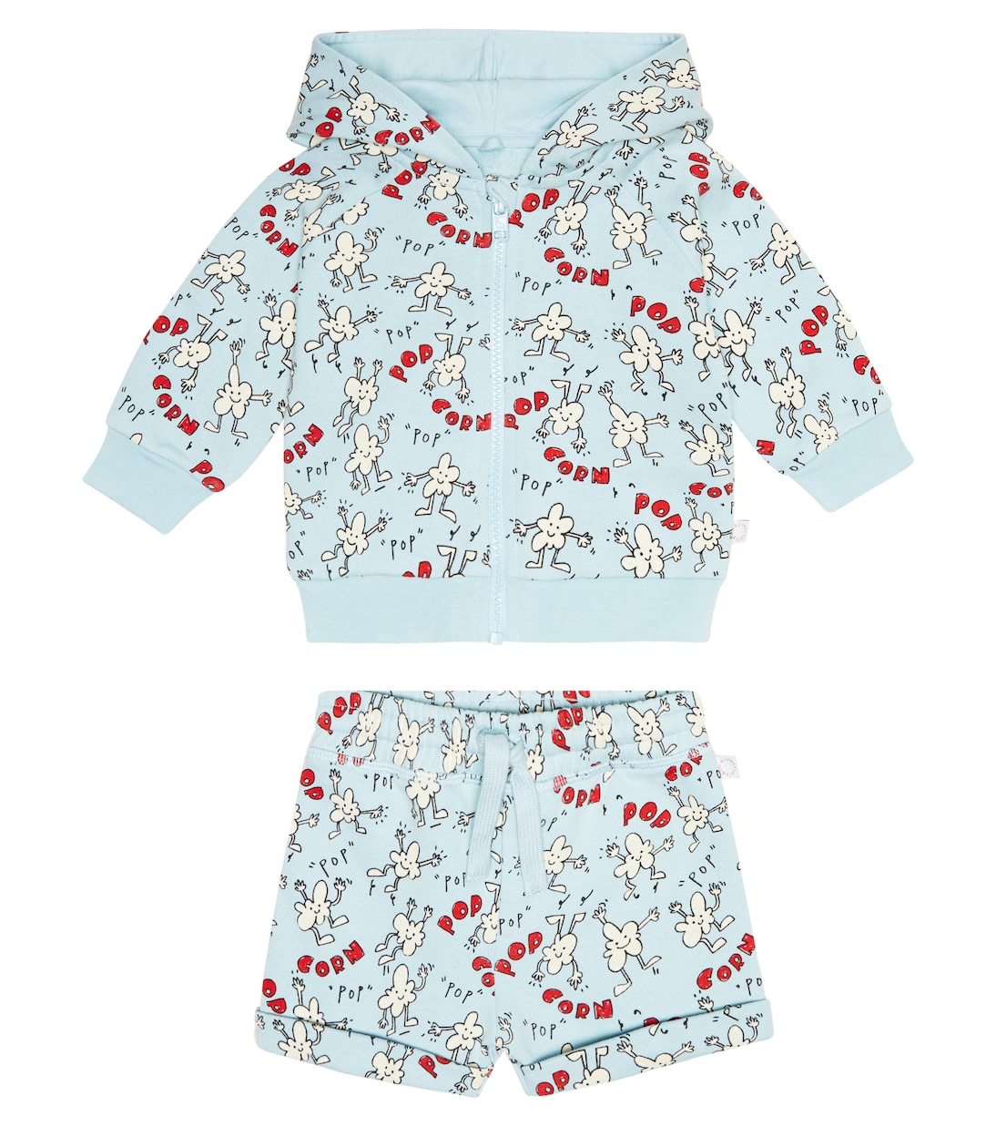 Bébé – Set sweat-shirt à capuche et short imprimés en coton | Stella McCartney Kids