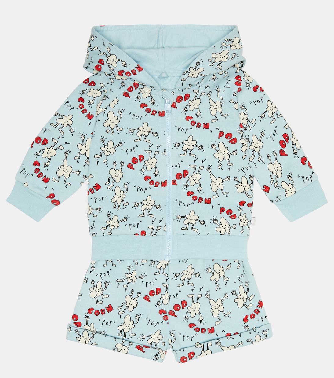 Bébé – Set sweat-shirt à capuche et short imprimés en coton | Stella McCartney Kids