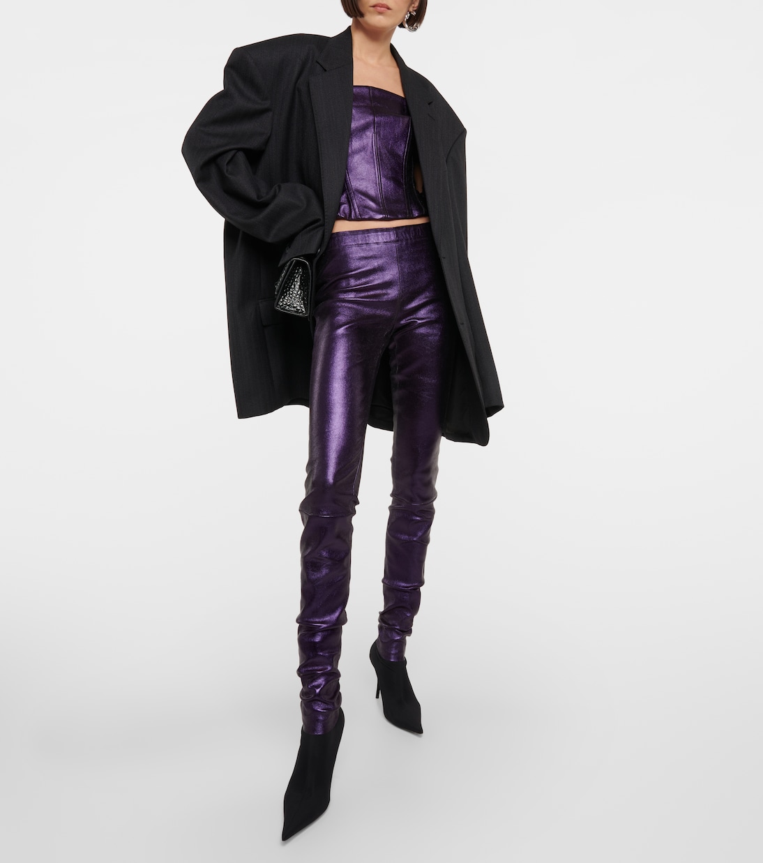 Leggings Carolyn aus Metallic-Leder | Stouls