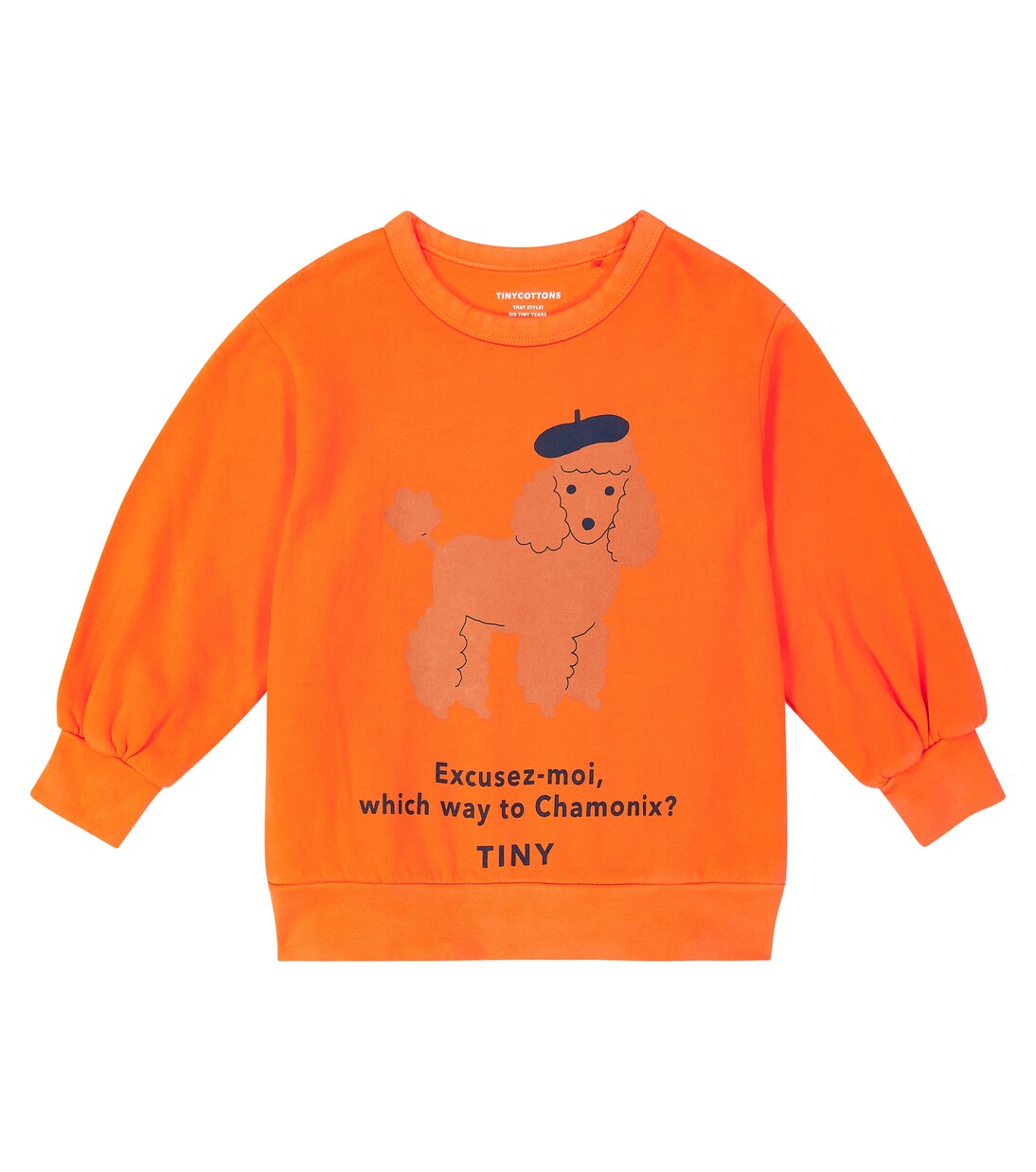 Tiny Poodle cotton jersey sweatshirt | Tinycottons