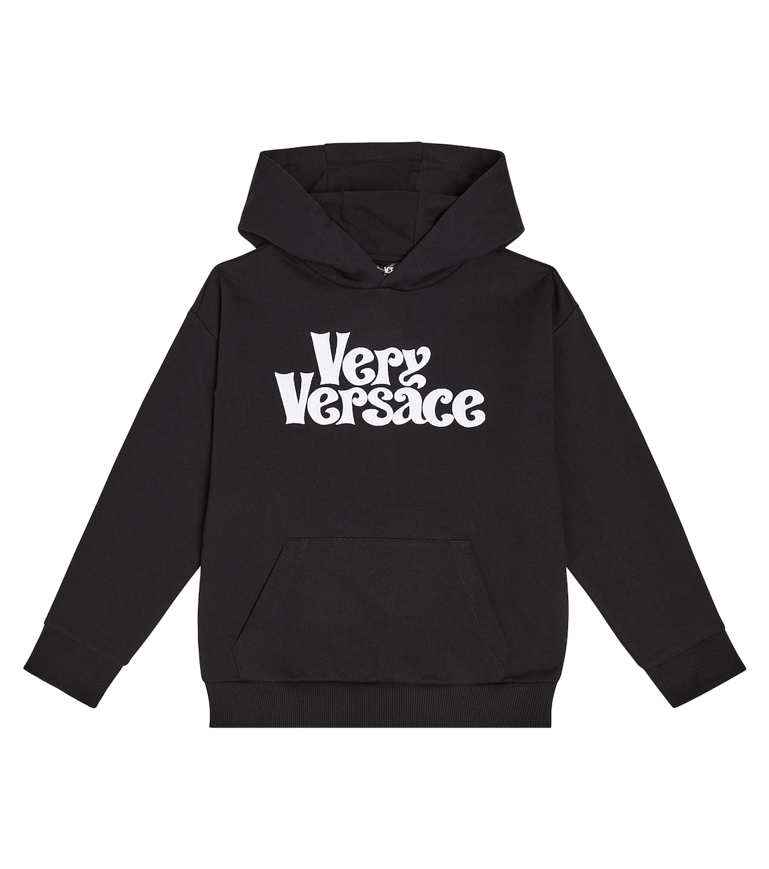 Printed cotton jersey hoodie | Versace Kids