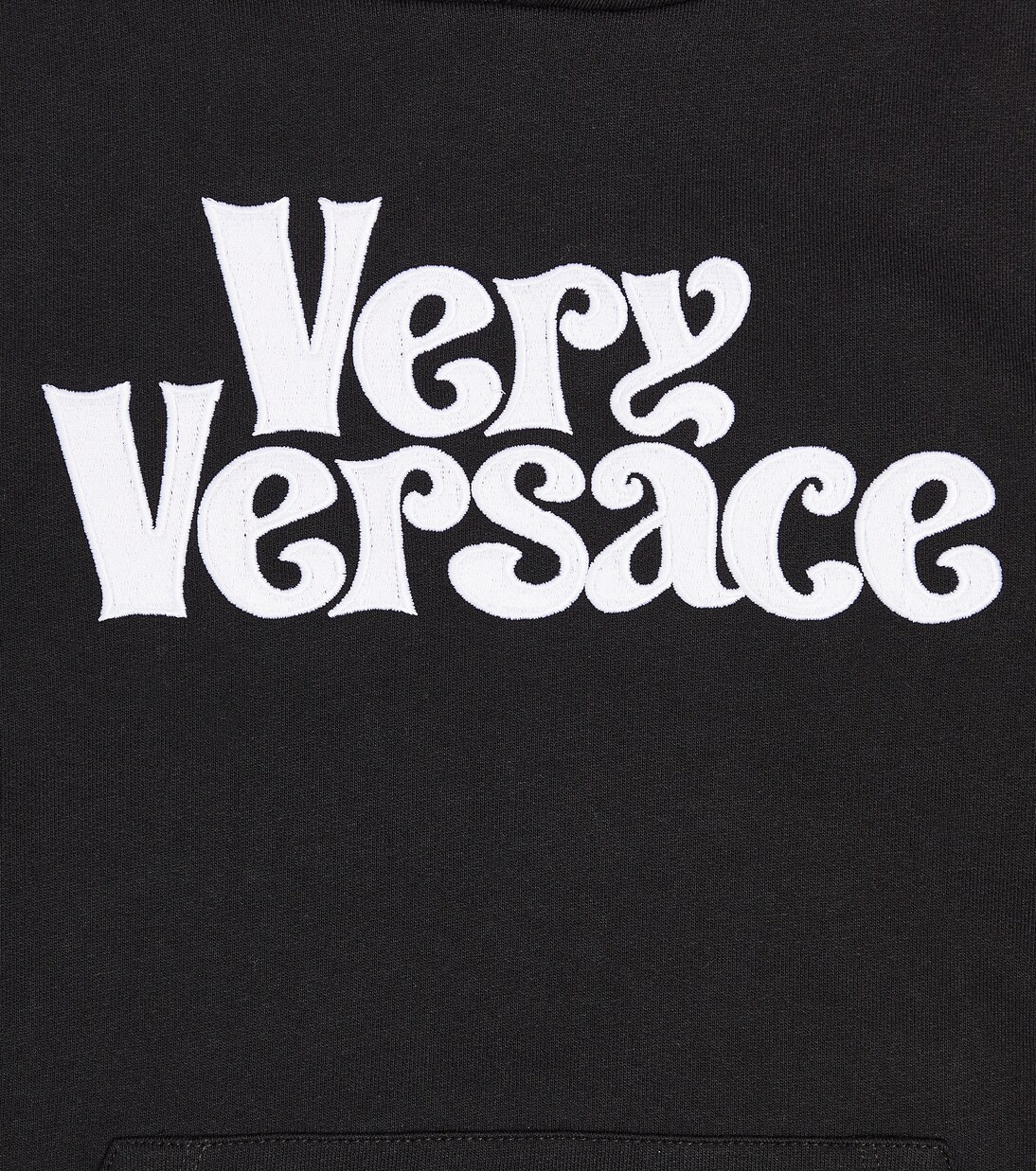 Printed cotton jersey hoodie | Versace Kids